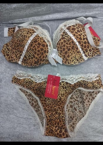 Leopar Desenli Mini Bohem Sütyen Takımı