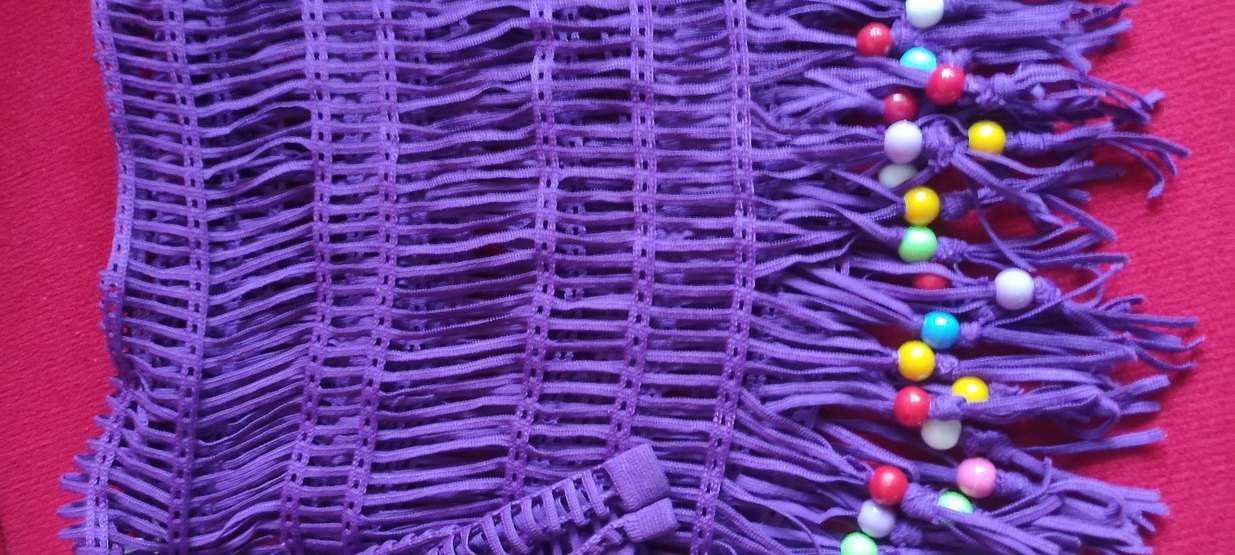 PAREO Boncuklu Mor Kadın - Görsel 2