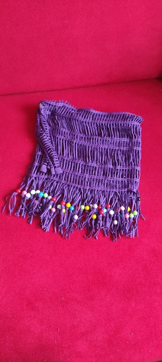 PAREO Boncuklu Mor Kadın - Görsel 4