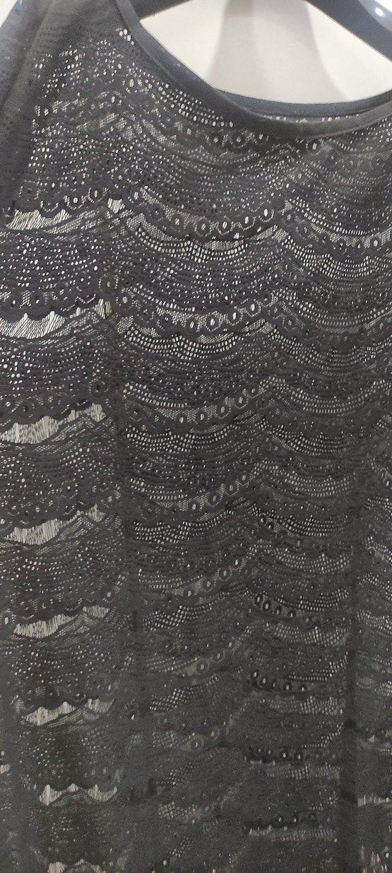 PAREO Dantel Detaylı Siyah Uzun Kadın Elbise - Görsel 2