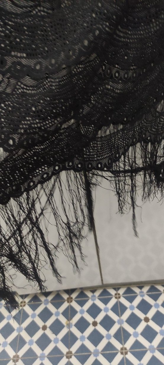 PAREO Dantel Detaylı Siyah Uzun Kadın Elbise - Görsel 3