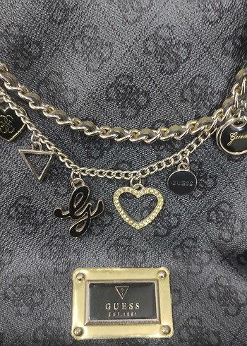 Beden ORİJİNAL Guess Zincir Detaylı Siyah Deri Çanta