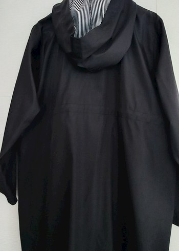 Siyah Uzun Kadın Panço yağmurluk - Görsel 3