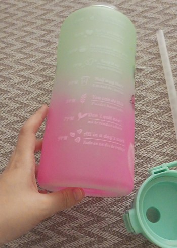 Çocuk Termos Şişesi ve Aksesuarları, Pembe Pastel - Görsel 2