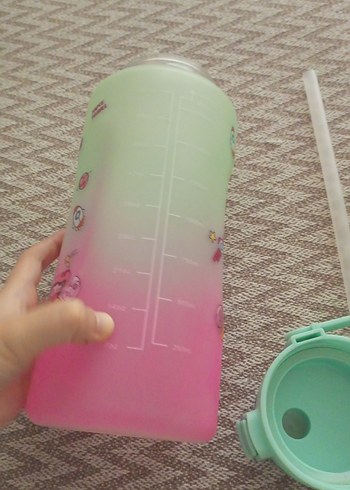 Çocuk Termos Şişesi ve Aksesuarları, Pembe Pastel - Görsel 4