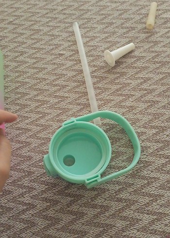 Çocuk Termos Şişesi ve Aksesuarları, Pembe Pastel - Görsel 7