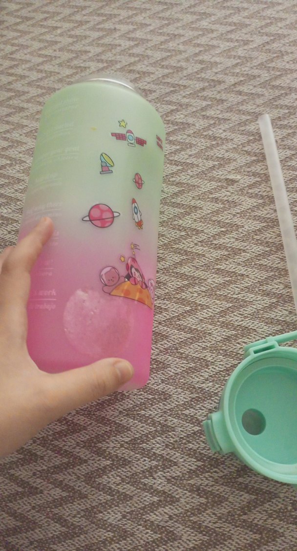 Çocuk Termos Şişesi ve Aksesuarları, Pembe Pastel - Görsel 3