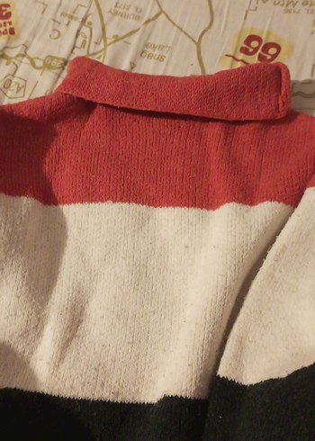 Kadın Kırmızı Oversize Triko Kazak - Görsel 6