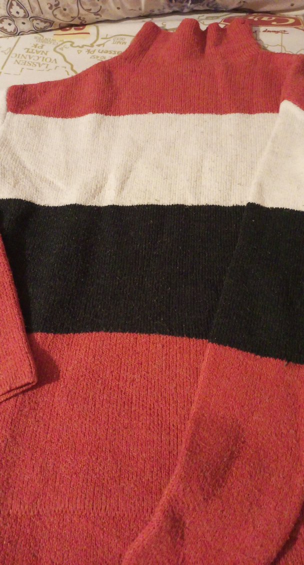 Kadın Kırmızı Oversize Triko Kazak - Görsel 2