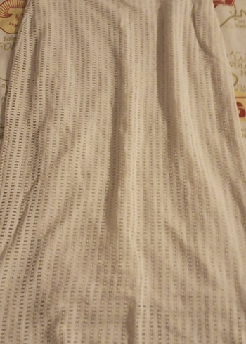 Beyaz Pilili Kadın Uzun Etek - Görsel 3