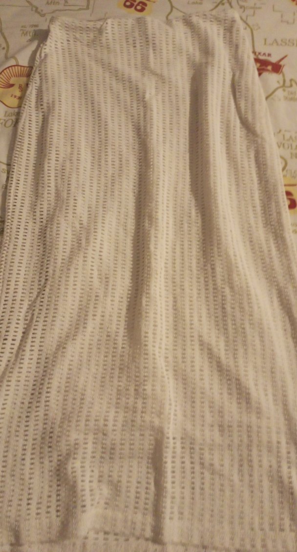 Beyaz Pilili Kadın Uzun Etek - Görsel 3