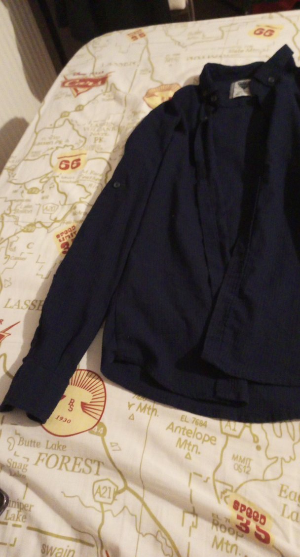 lacivert gömlek - Görsel 4