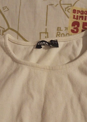 Kızlar için Beyaz Keten Uzun Kollu Halter Yaka - Görsel 6