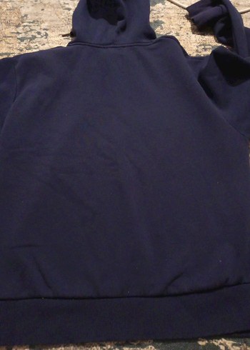 Kapüşonlu Mavi Kadın Sweatshirt - Görsel 6