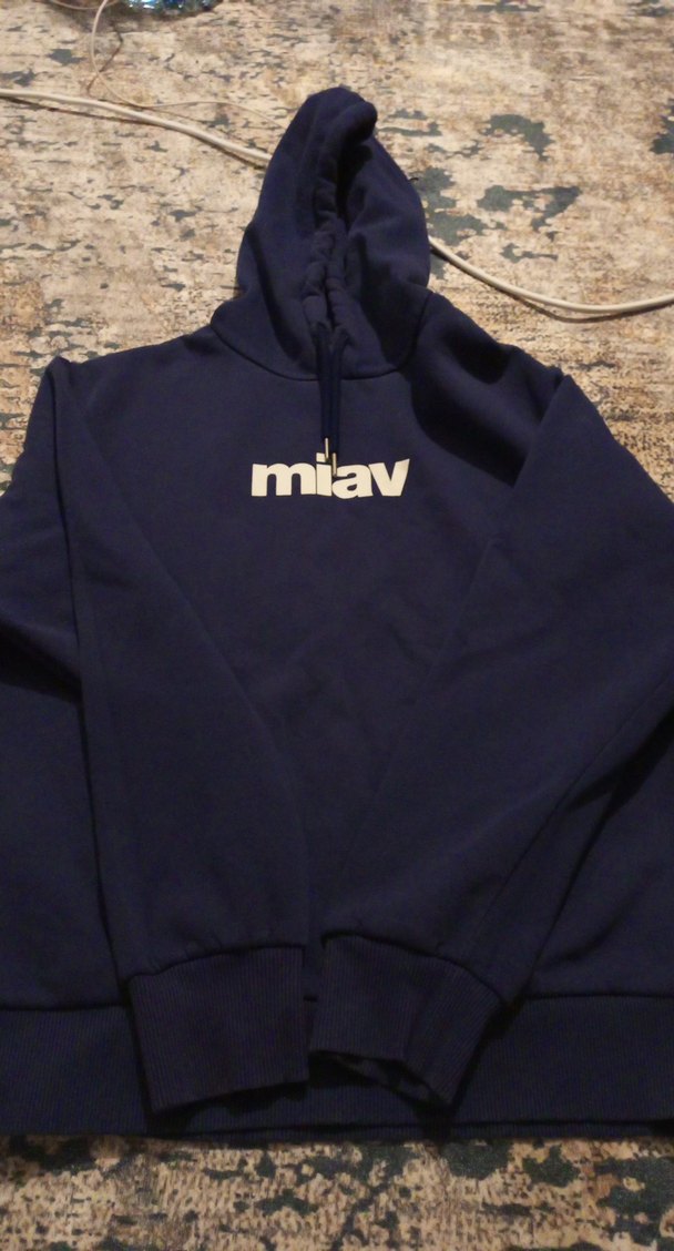 Kapüşonlu Mavi Kadın Sweatshirt - Görsel 3