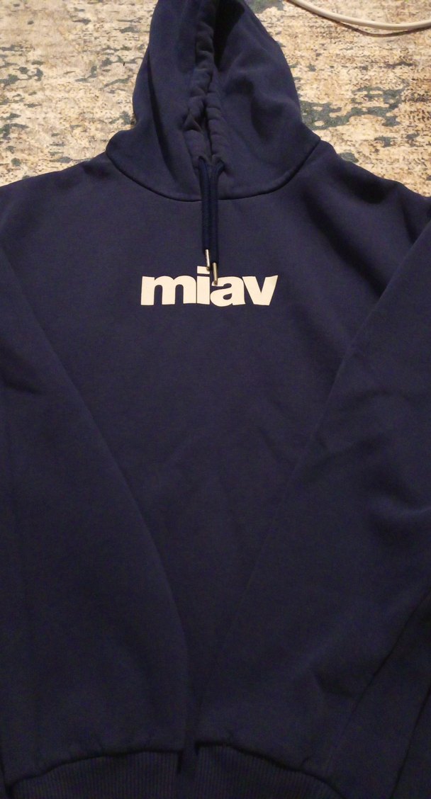 Kapüşonlu Mavi Kadın Sweatshirt - Görsel 4