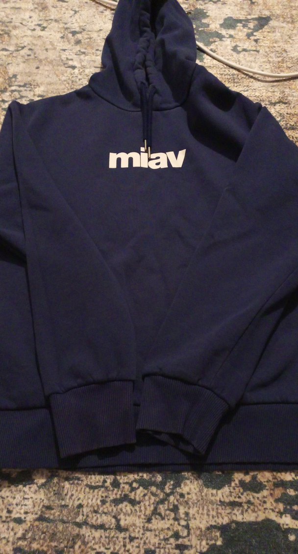 Kapüşonlu Mavi Kadın Sweatshirt - Görsel 2