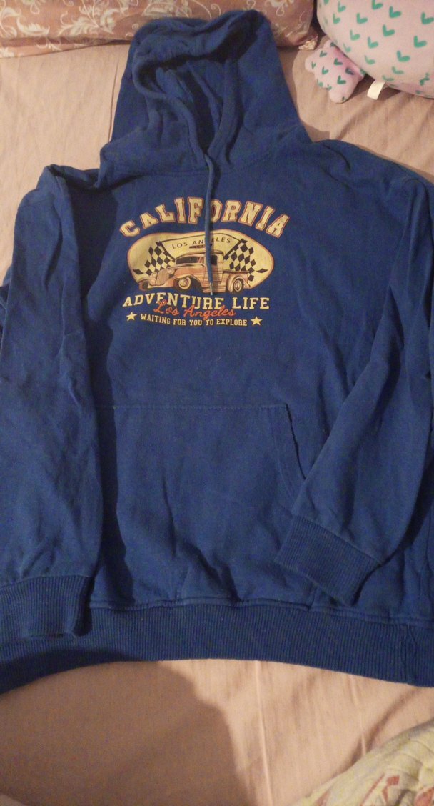 Kadın Mavi Kapüşonlu  Sweatshirt - Görsel 2