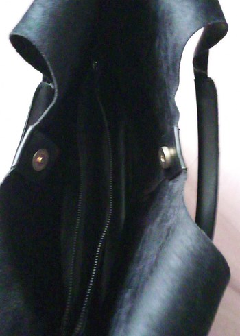 Siyah Deri Kadın Çanta - Görsel 11