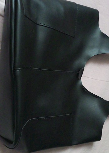 Siyah Deri Kadın Çanta - Görsel 4