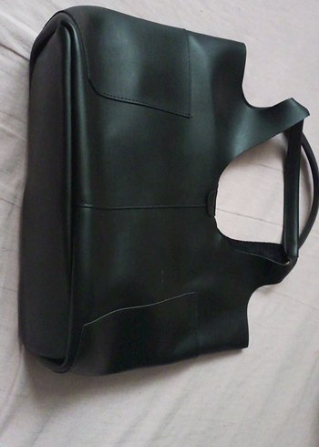 Siyah Deri Kadın Çanta - Görsel 5