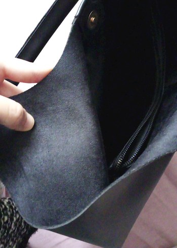 Siyah Deri Kadın Çanta - Görsel 7