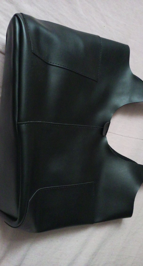 Siyah Deri Kadın Çanta - Görsel 4