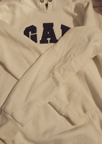 GAP Kadın Beyaz Kapüşonlu Sweatshirt - Görsel 3