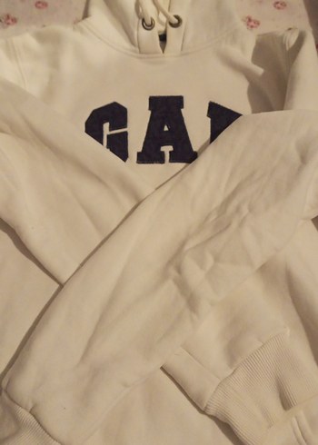 GAP Kadın Beyaz Kapüşonlu Sweatshirt - Görsel 4