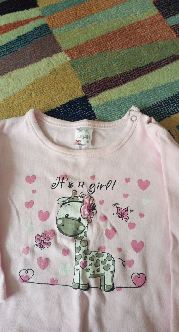 Kız Çocuk Pembe Pamuklu Uzun Kollu Baskılı Tişört - Görsel 4