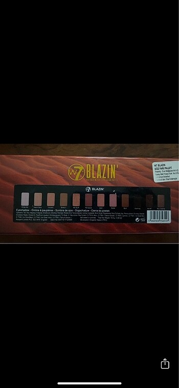 Beden w7 blazin far paleti