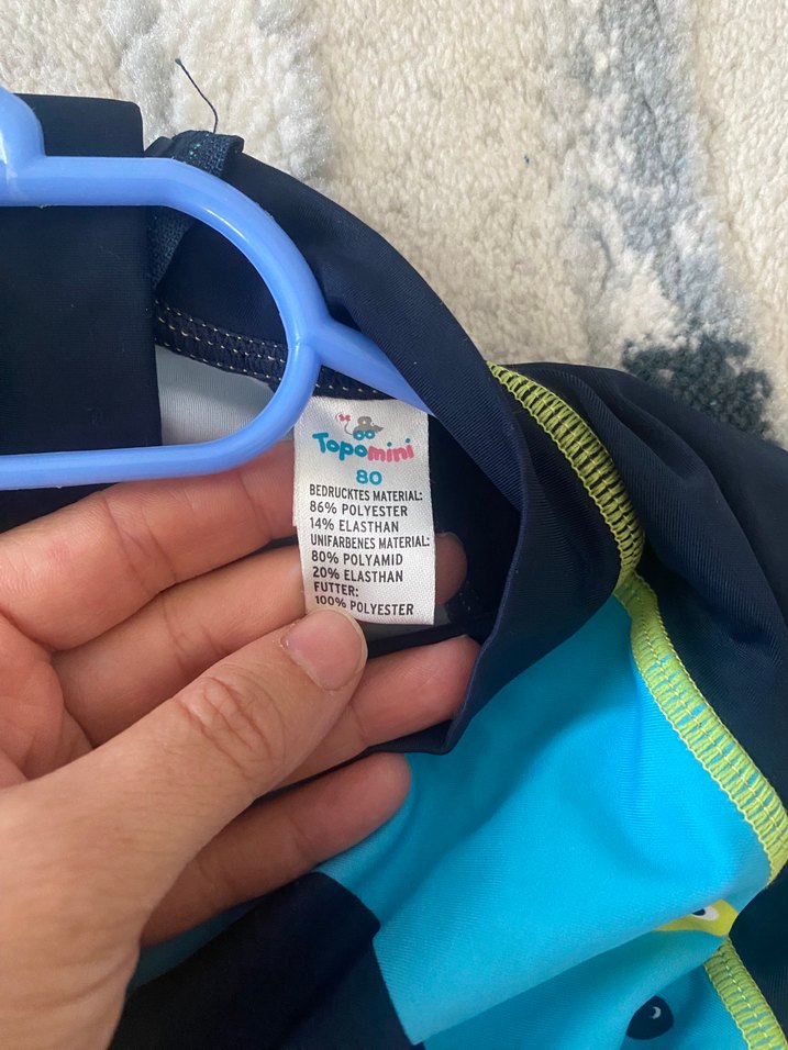 Topomini marka Erkek Çocuk Uzun Kollu Köpekbalığı Desenli Mayo - Görsel 2