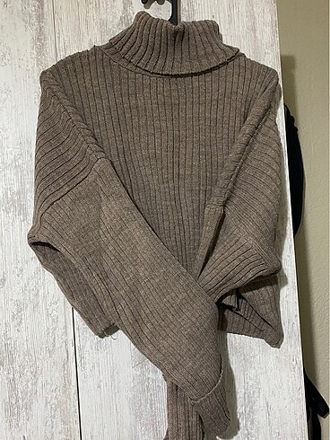 m Beden Kahverengi crop basic kazak