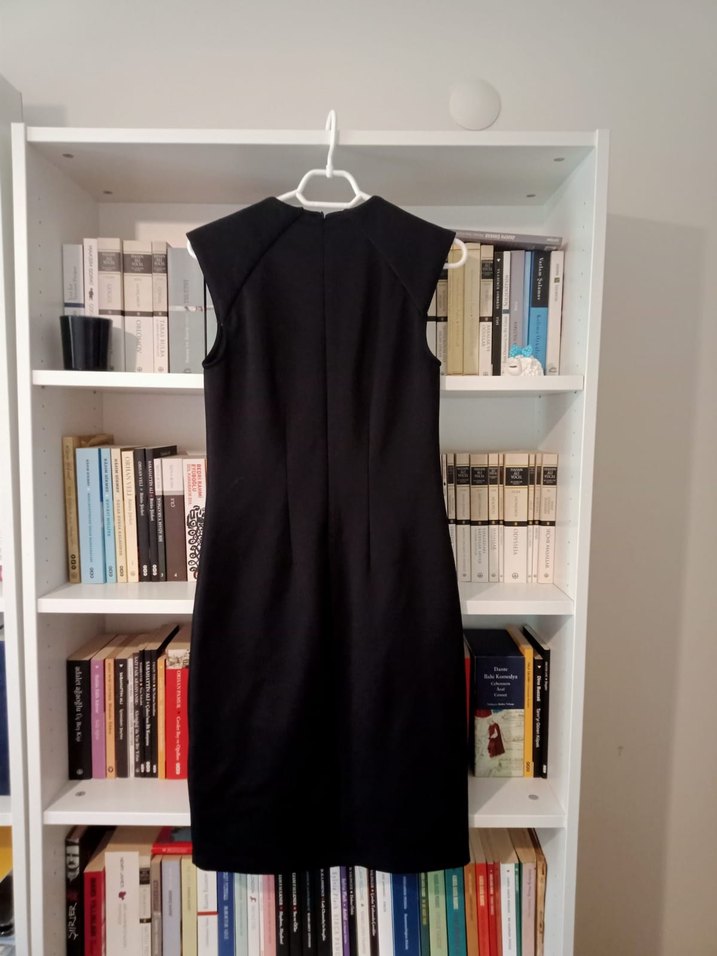 Siyah Midi Elbise - Görsel 4