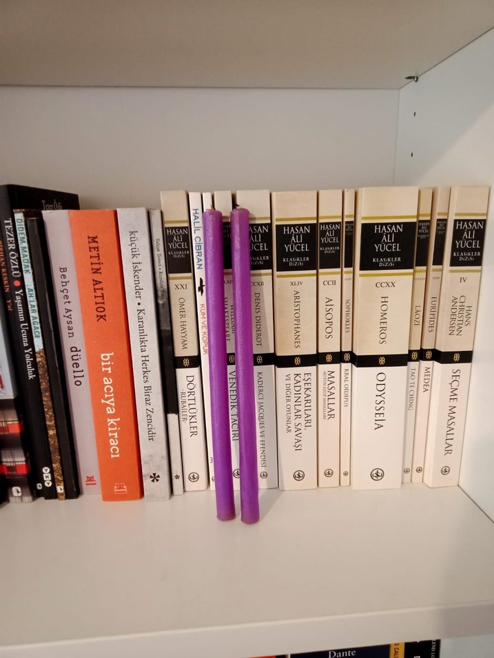 Mor Renkli İnce Mumlar - Görsel 3