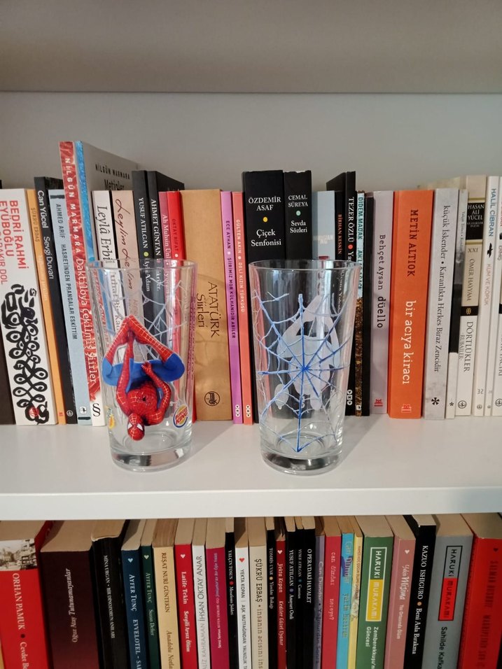 Renkli Örümcek Adam Figürlü Bardak - Görsel 3