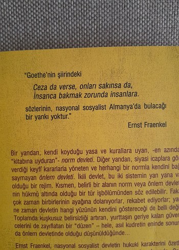  Beden Renk Ernst Fraenkel -İkili Devlet - Diktatörlük Teorisine Bir Katkı