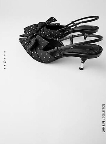Zara Puantiyeli Topuklu Ayakkabı