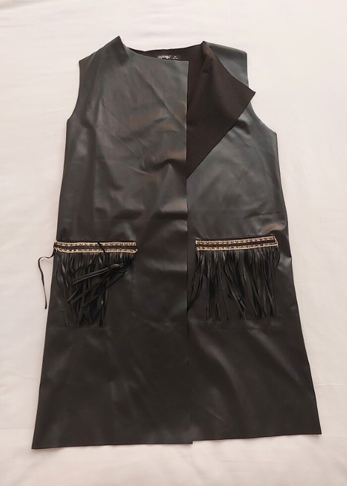 Bayan şu i deri yelek  - Görsel 3