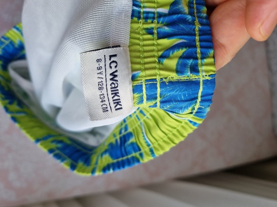 Erkek Çocuk Renkli Palmiye Desenli Mayo Şort - Görsel 3