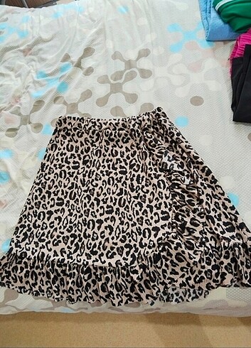 Leopar mini etek 