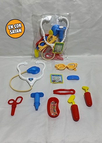 RENKLİ DOKTOR SET OYUNCAK 10 PARÇA