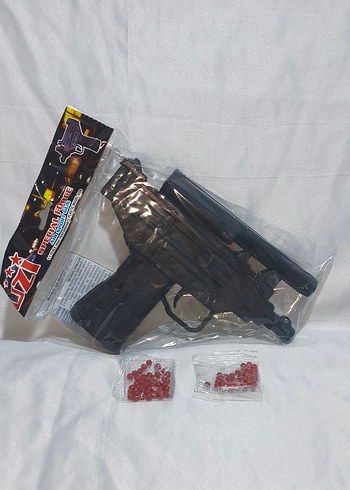OYUNCAK UZİ TABANCA + 2 POŞET BONCUK
