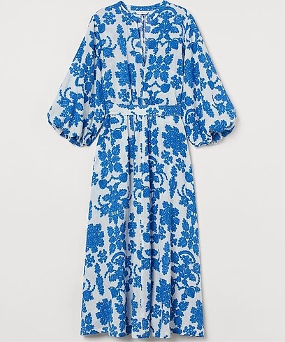 Mavi beyaz H&M elbise