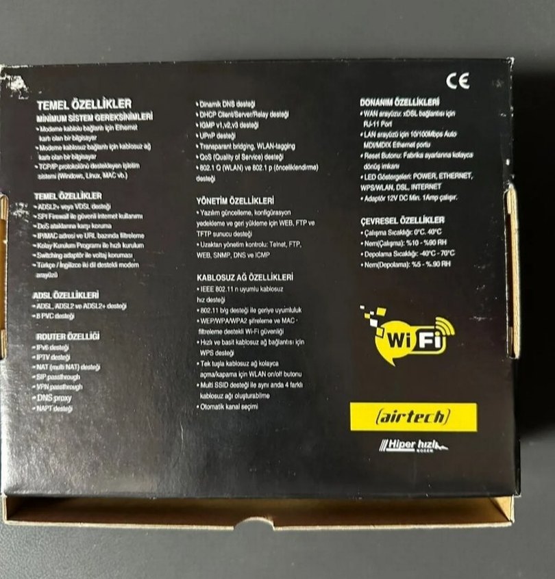 Airtech 300Mbps USB VDSL/ADSL2 Modem Router - Görsel 2