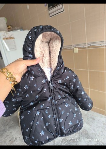 Gap Kürklü Kapüşonlu Kız Çocuk Pembe Mont