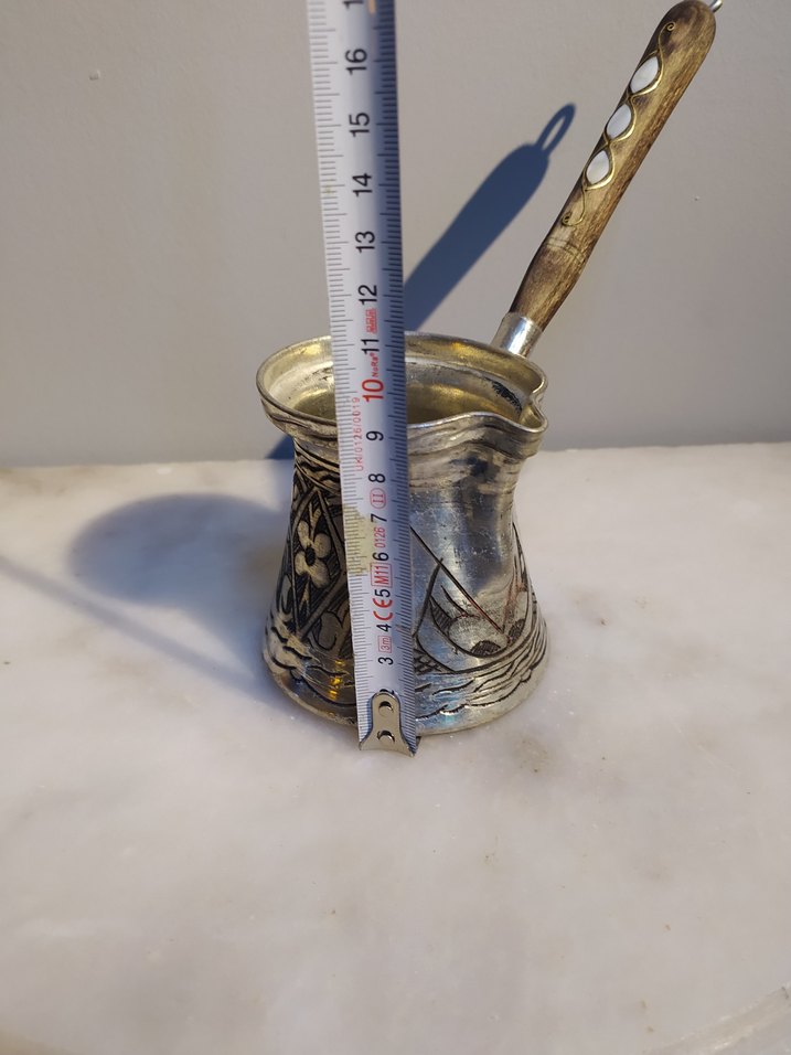 Bakır Cezve sedef kaplama - Görsel 3