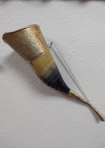 Antika Boynuz Şekilli Vazo - Görsel 3