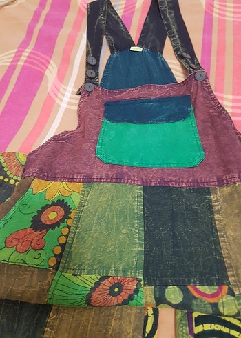 Kadın Çok Renkli Bohem Uzun Tulum - Görsel 6