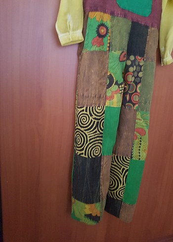 Kadın Çok Renkli Bohem Uzun Tulum - Görsel 13